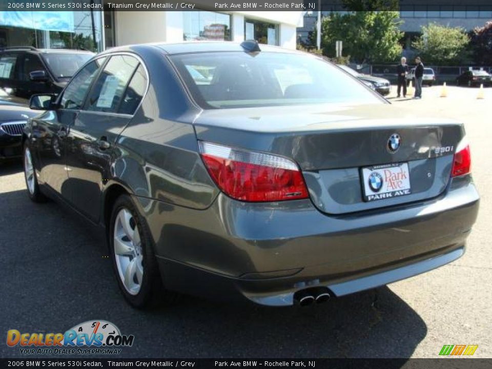2006 BMW 5 Series 530i Sedan Titanium Grey Metallic / Grey Photo #6