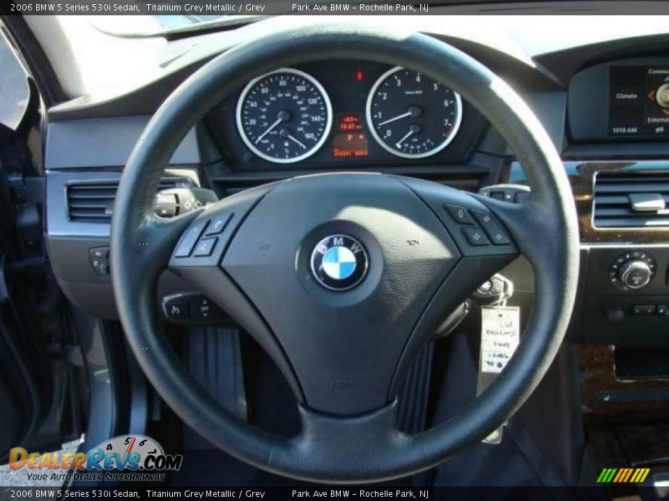 2006 BMW 5 Series 530i Sedan Titanium Grey Metallic / Grey Photo #13