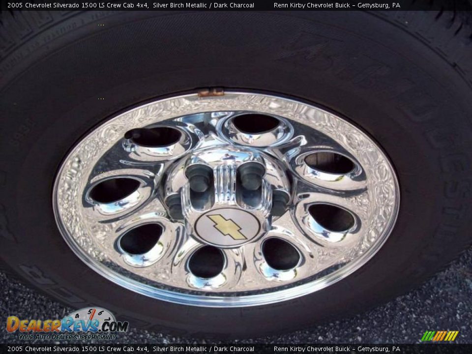 2005 Chevrolet Silverado 1500 LS Crew Cab 4x4 Silver Birch Metallic / Dark Charcoal Photo #10