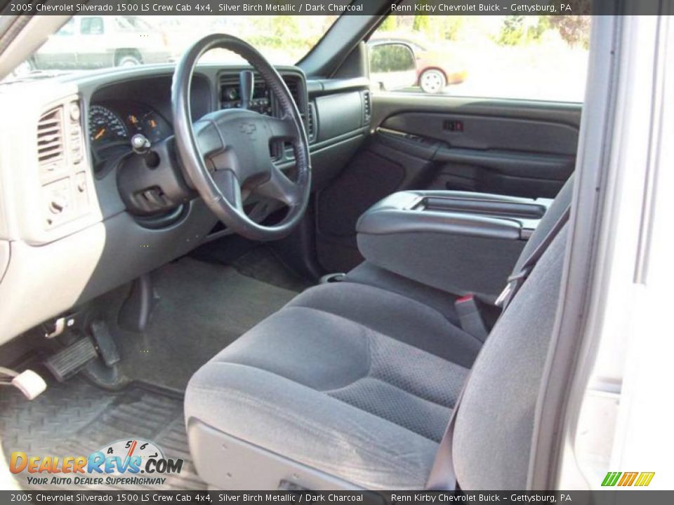 2005 Chevrolet Silverado 1500 LS Crew Cab 4x4 Silver Birch Metallic / Dark Charcoal Photo #21