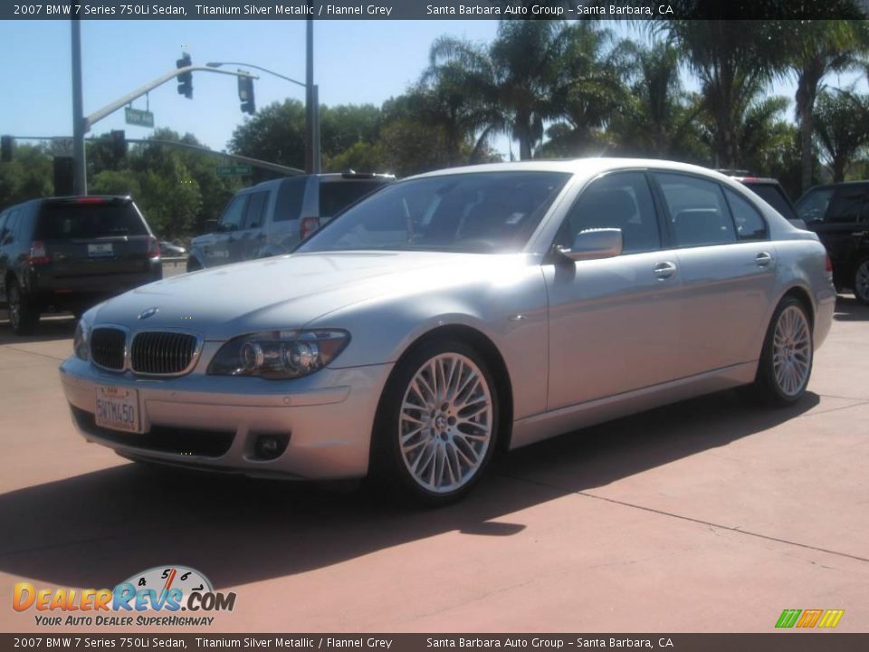 2007 BMW 7 Series 750Li Sedan Titanium Silver Metallic / Flannel Grey Photo #1