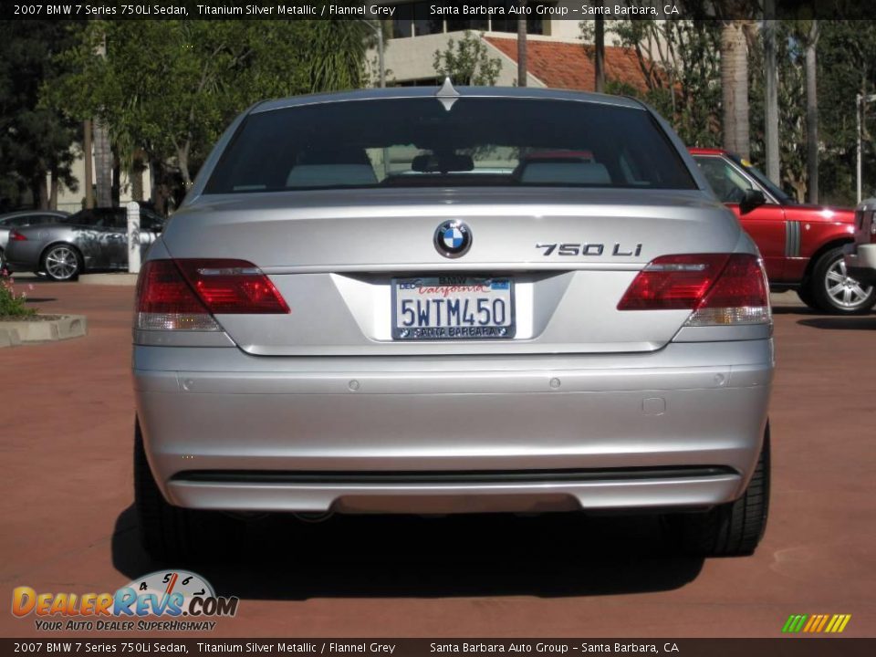 2007 BMW 7 Series 750Li Sedan Titanium Silver Metallic / Flannel Grey Photo #5