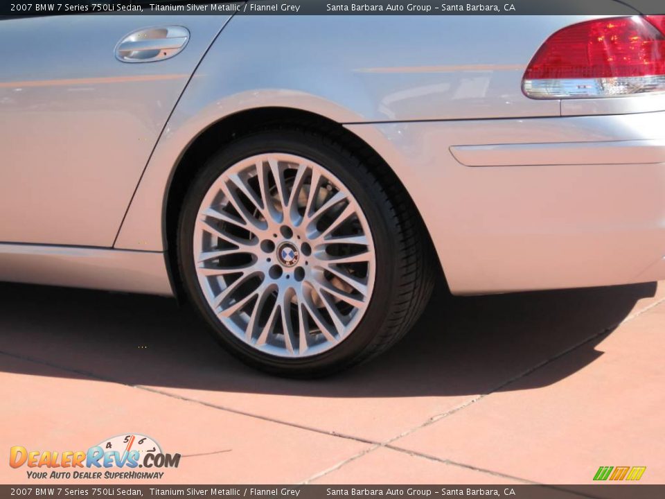 2007 BMW 7 Series 750Li Sedan Titanium Silver Metallic / Flannel Grey Photo #7