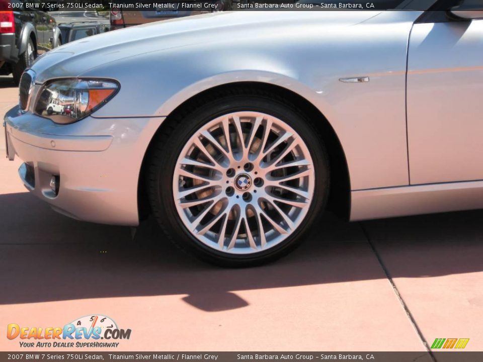 2007 BMW 7 Series 750Li Sedan Titanium Silver Metallic / Flannel Grey Photo #8