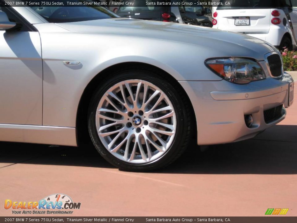 2007 BMW 7 Series 750Li Sedan Titanium Silver Metallic / Flannel Grey Photo #9