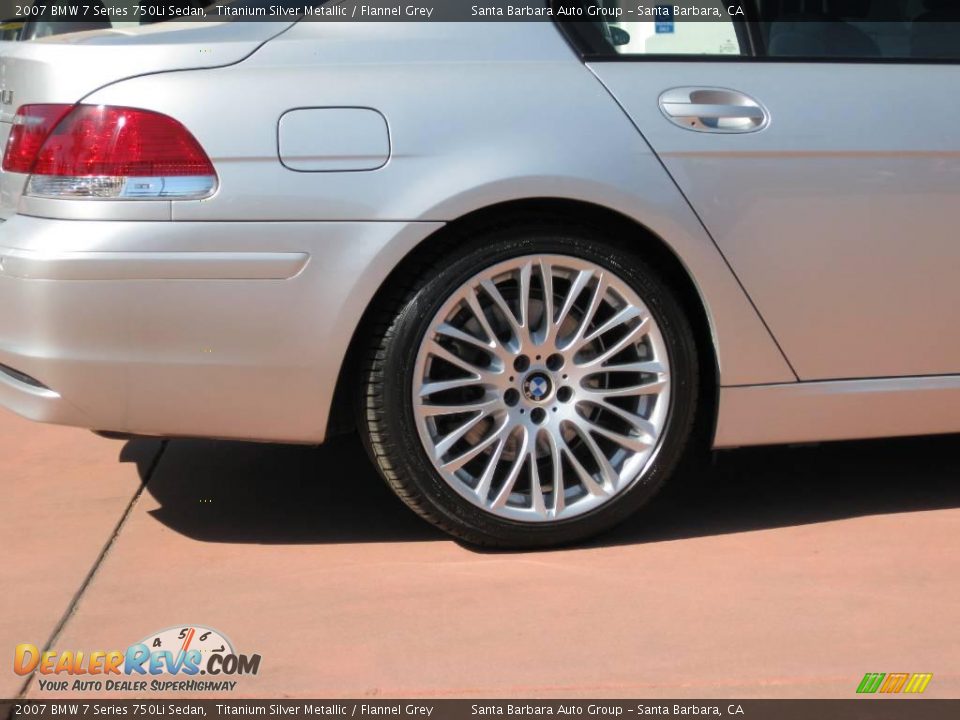 2007 BMW 7 Series 750Li Sedan Titanium Silver Metallic / Flannel Grey Photo #10