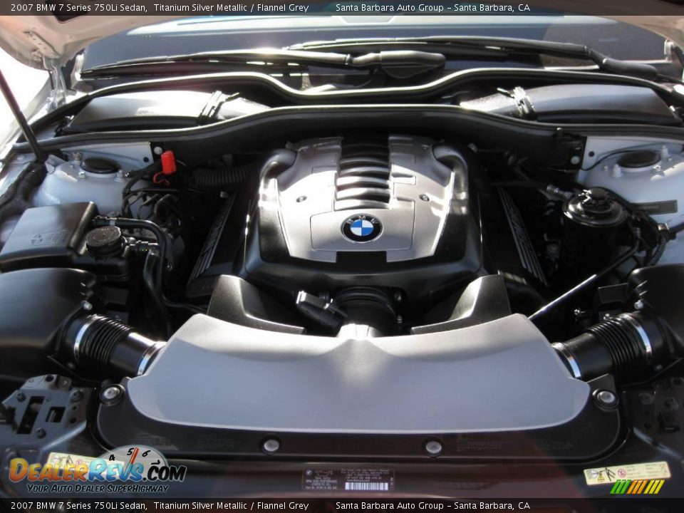 2007 BMW 7 Series 750Li Sedan Titanium Silver Metallic / Flannel Grey Photo #12