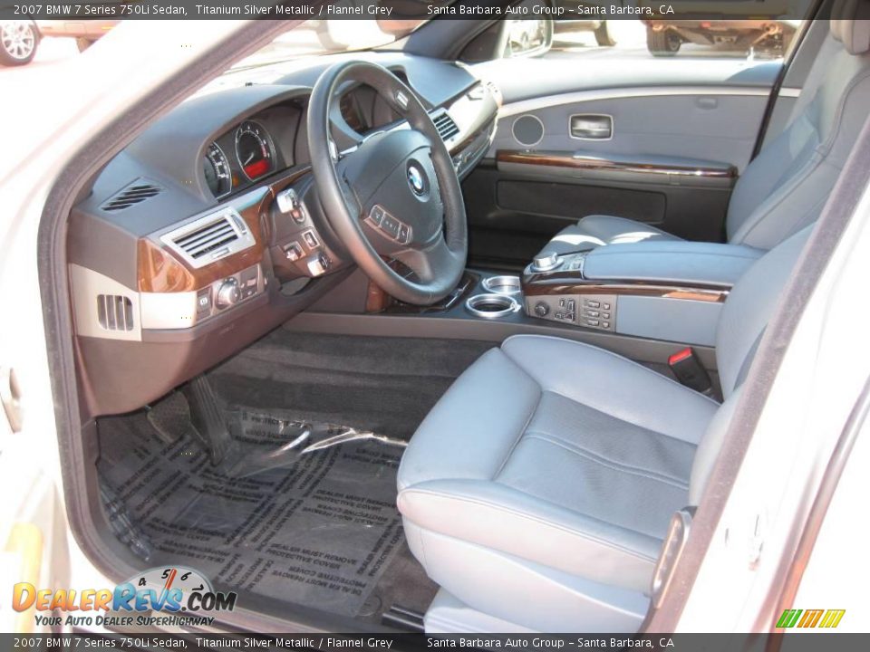 2007 BMW 7 Series 750Li Sedan Titanium Silver Metallic / Flannel Grey Photo #13