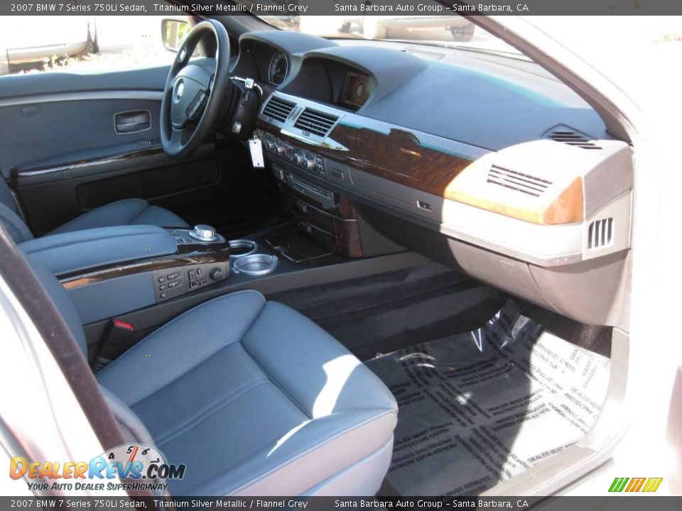 2007 BMW 7 Series 750Li Sedan Titanium Silver Metallic / Flannel Grey Photo #16