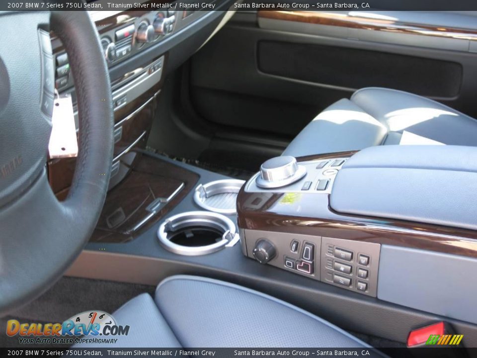 2007 BMW 7 Series 750Li Sedan Titanium Silver Metallic / Flannel Grey Photo #23