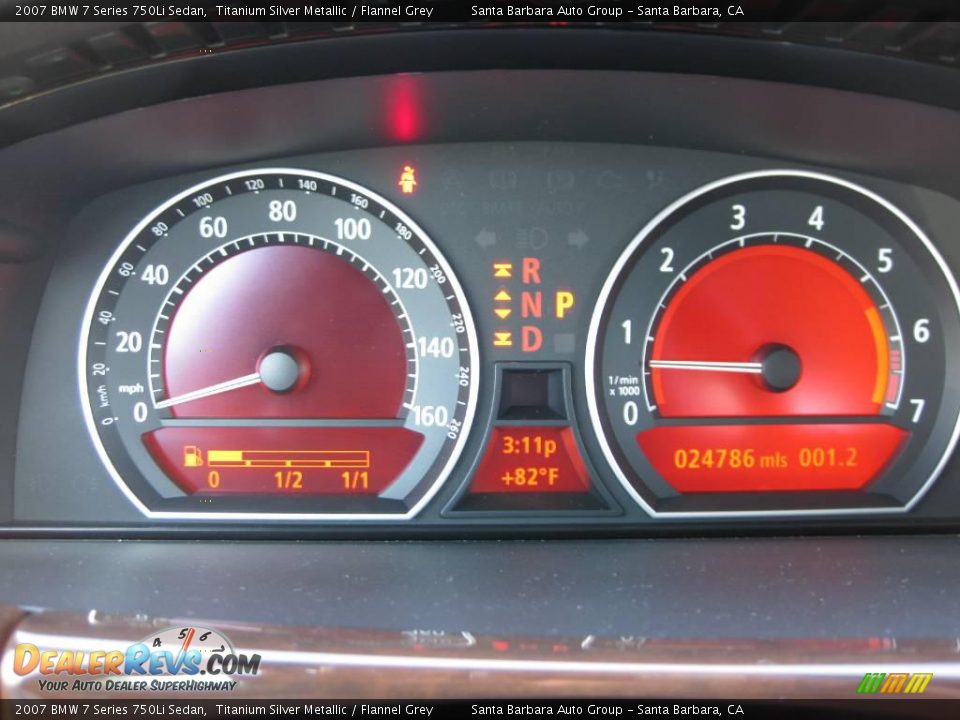 2007 BMW 7 Series 750Li Sedan Titanium Silver Metallic / Flannel Grey Photo #24