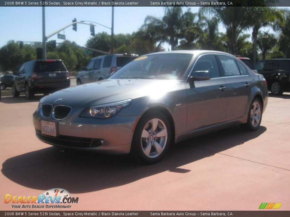 2008 BMW 5 Series 528i Sedan Space Grey Metallic / Black Dakota Leather Photo #1