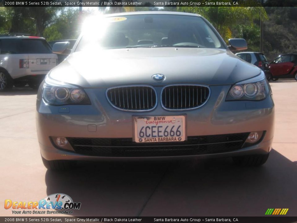 2008 BMW 5 Series 528i Sedan Space Grey Metallic / Black Dakota Leather Photo #2