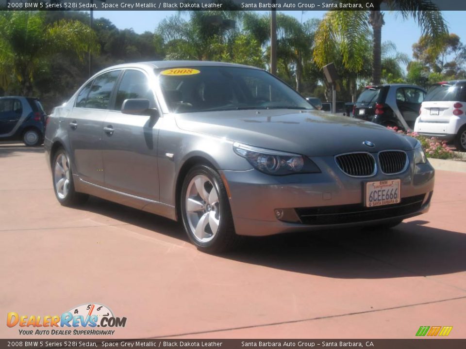 2008 BMW 5 Series 528i Sedan Space Grey Metallic / Black Dakota Leather Photo #3