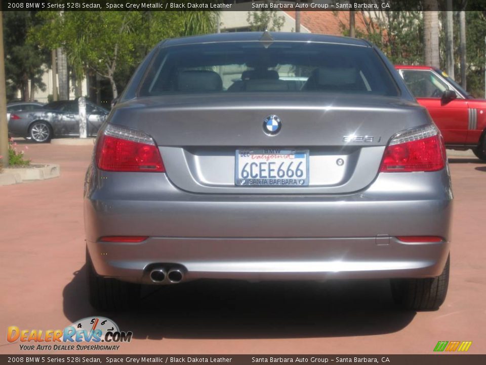 2008 BMW 5 Series 528i Sedan Space Grey Metallic / Black Dakota Leather Photo #5