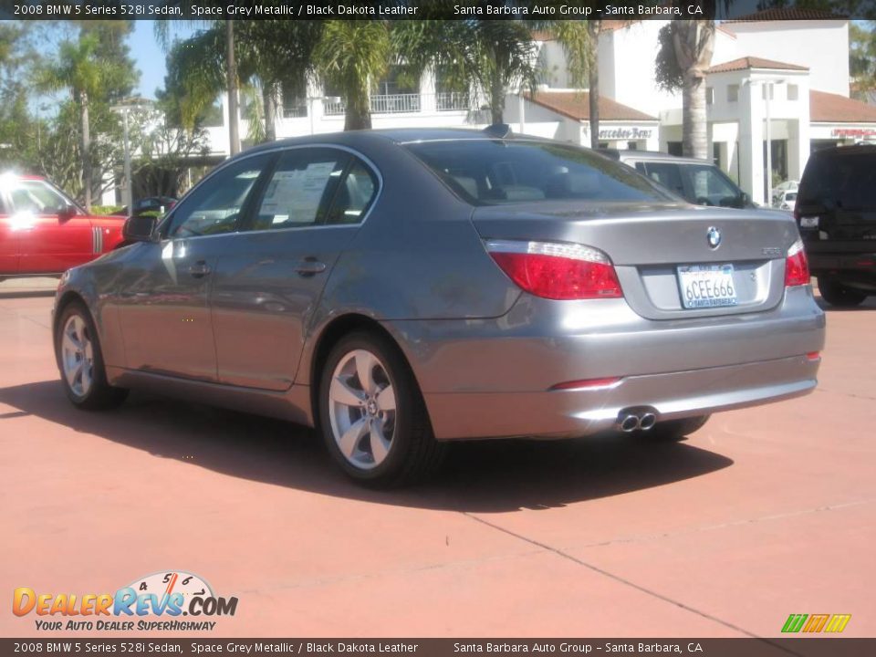 2008 BMW 5 Series 528i Sedan Space Grey Metallic / Black Dakota Leather Photo #6