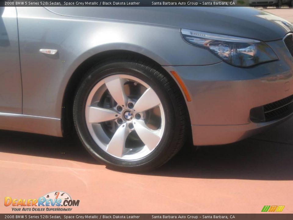 2008 BMW 5 Series 528i Sedan Space Grey Metallic / Black Dakota Leather Photo #9