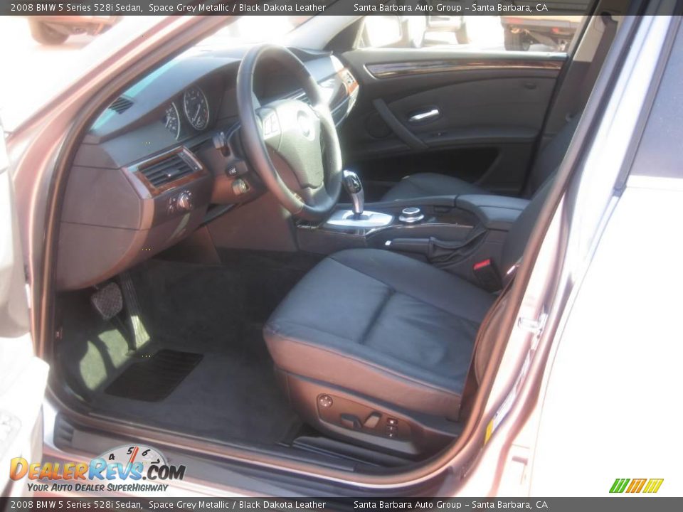 2008 BMW 5 Series 528i Sedan Space Grey Metallic / Black Dakota Leather Photo #11