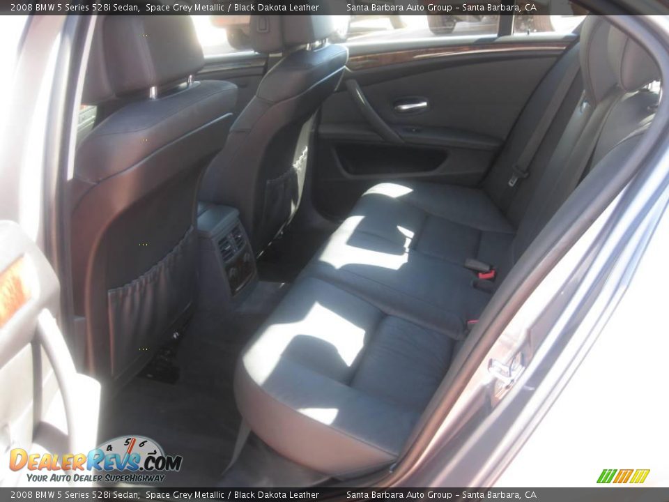 2008 BMW 5 Series 528i Sedan Space Grey Metallic / Black Dakota Leather Photo #12