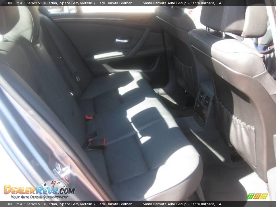 2008 BMW 5 Series 528i Sedan Space Grey Metallic / Black Dakota Leather Photo #13