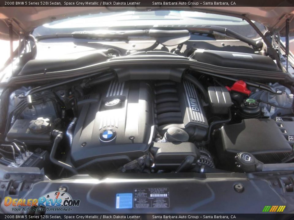 2008 BMW 5 Series 528i Sedan Space Grey Metallic / Black Dakota Leather Photo #18