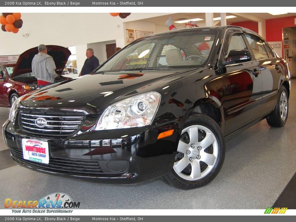 2008 Kia Optima LX Ebony Black / Beige Photo #1