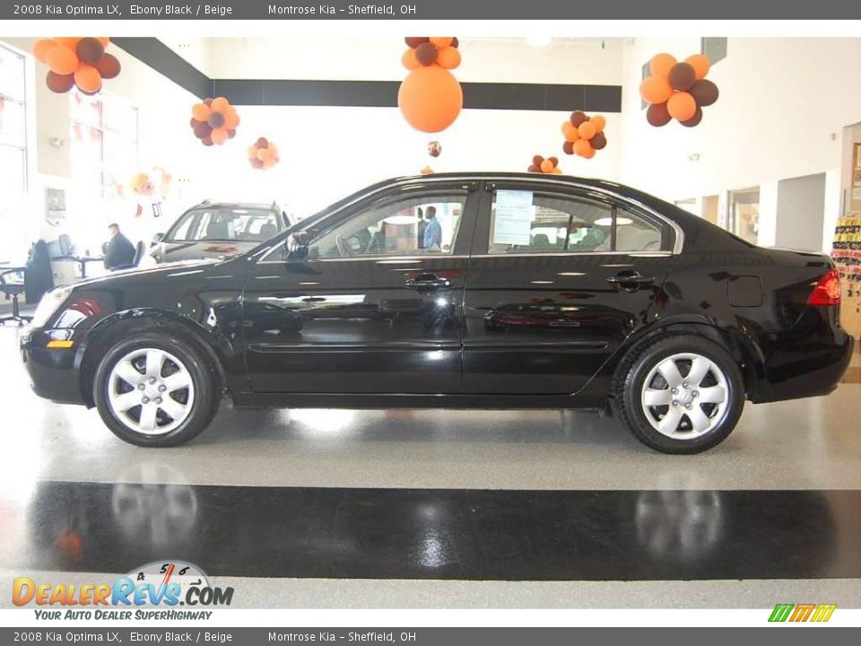 2008 Kia Optima LX Ebony Black / Beige Photo #3