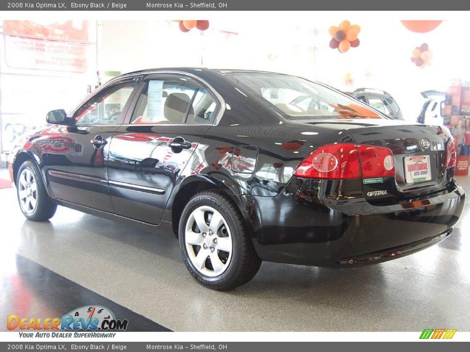 2008 Kia Optima LX Ebony Black / Beige Photo #4