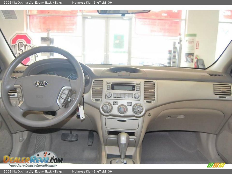 2008 Kia Optima LX Ebony Black / Beige Photo #12