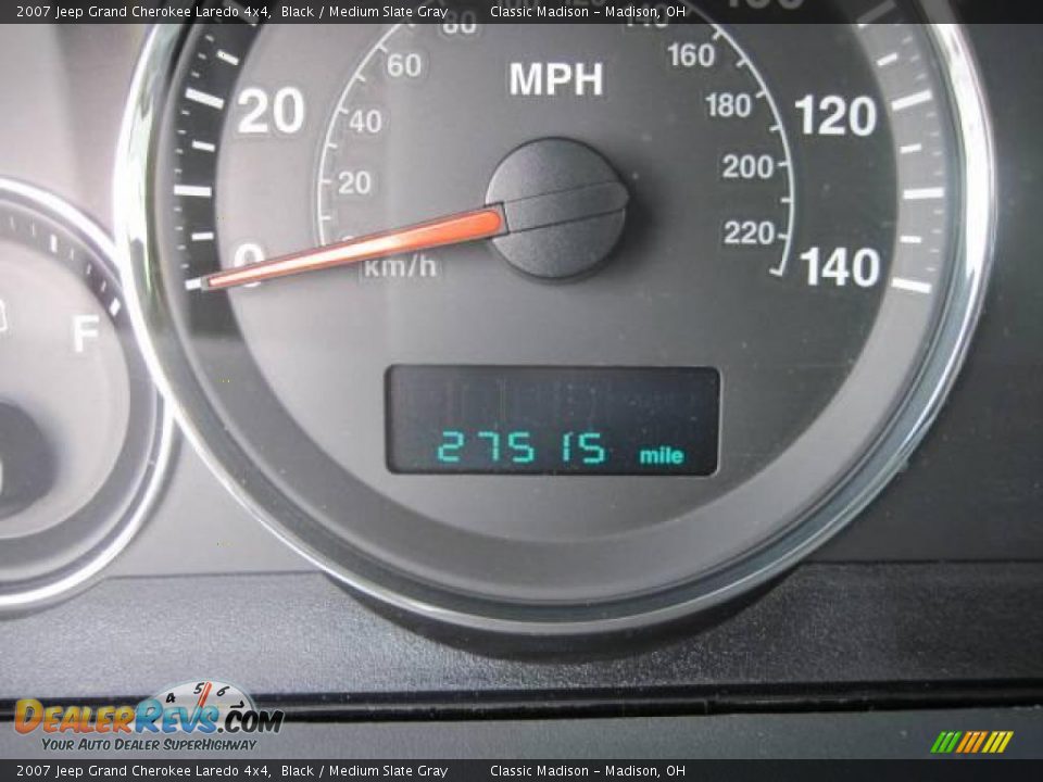 2007 Jeep Grand Cherokee Laredo 4x4 Black / Medium Slate Gray Photo #33