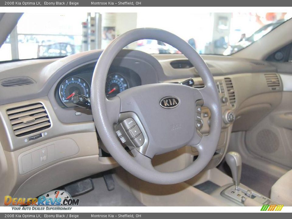 2008 Kia Optima LX Ebony Black / Beige Photo #13