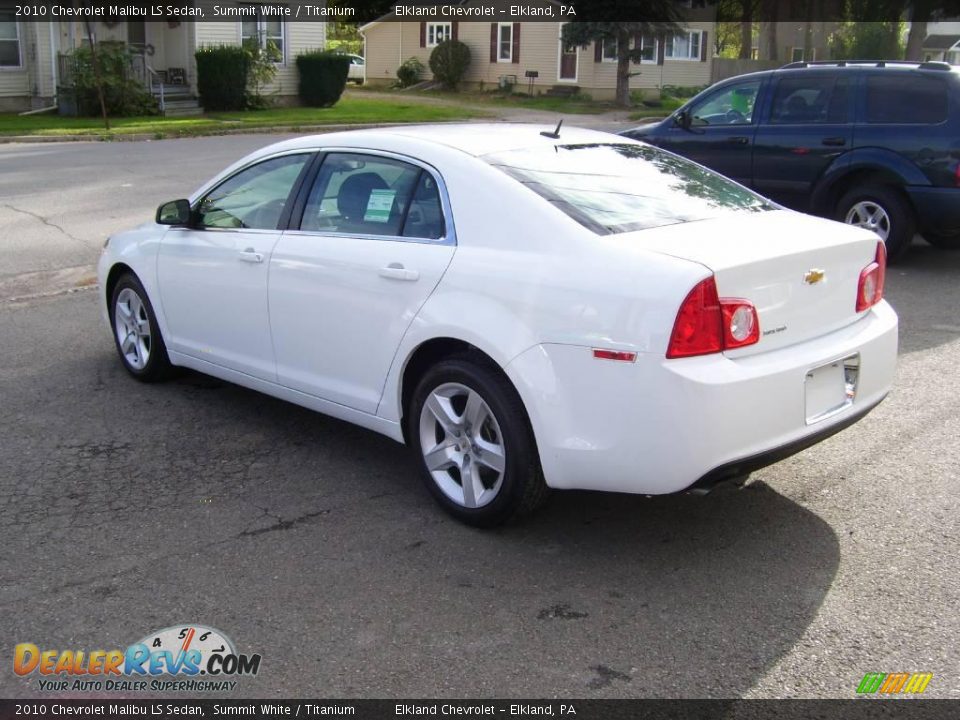 2010 Chevrolet Malibu LS Sedan Summit White / Titanium Photo #4