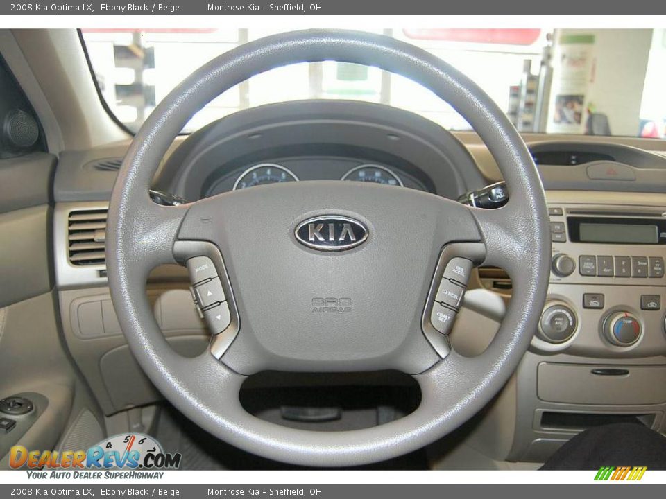 2008 Kia Optima LX Ebony Black / Beige Photo #29