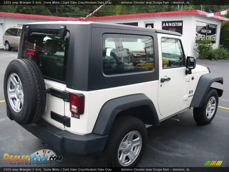 2009 Jeep Wrangler X 4x4 Stone White / Dark Slate Gray/Medium Slate Gray Photo #2