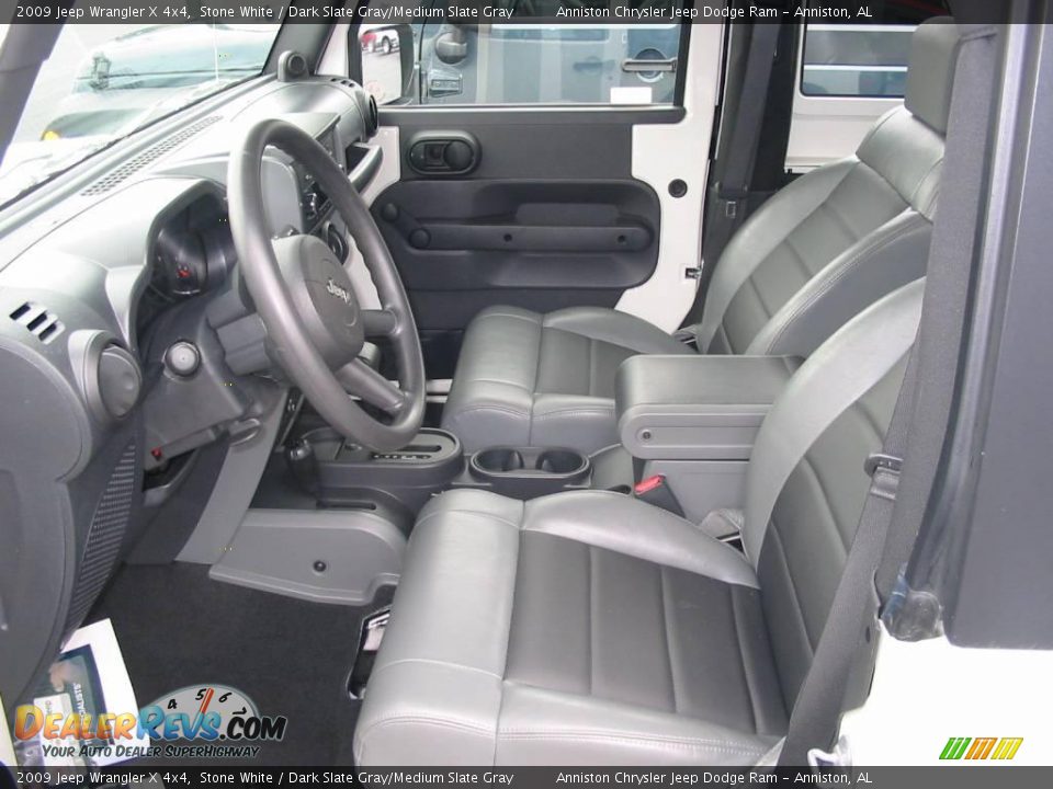 2009 Jeep Wrangler X 4x4 Stone White / Dark Slate Gray/Medium Slate Gray Photo #3