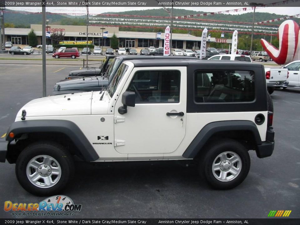 2009 Jeep Wrangler X 4x4 Stone White / Dark Slate Gray/Medium Slate Gray Photo #11