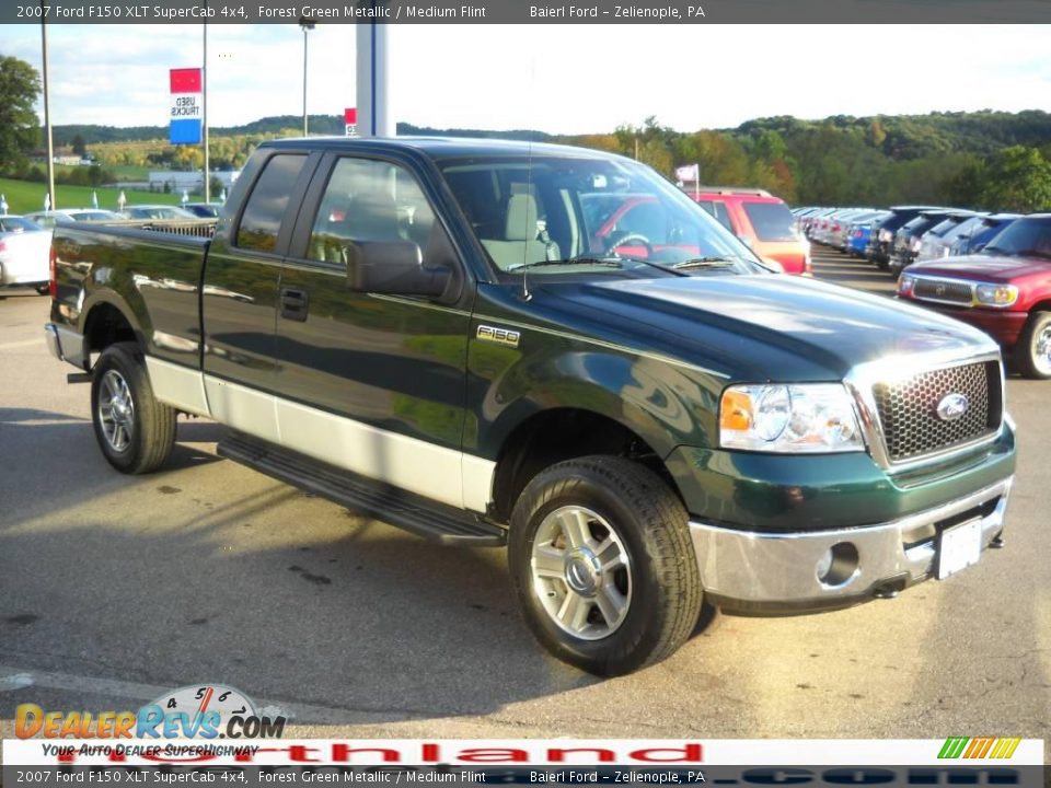 2007 Ford F150 XLT SuperCab 4x4 Forest Green Metallic / Medium Flint Photo #4