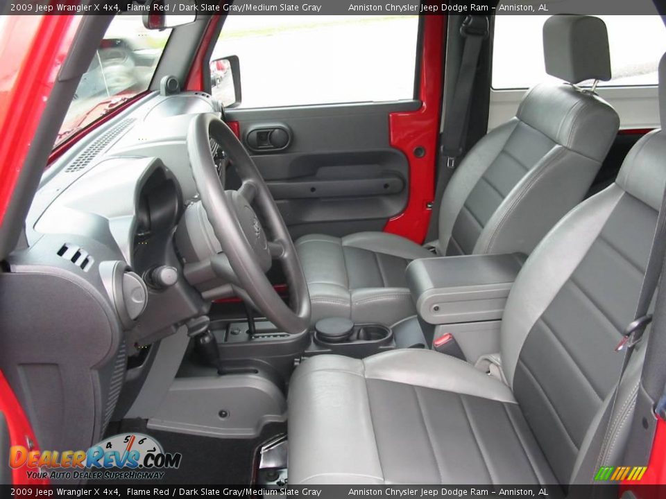 2009 Jeep Wrangler X 4x4 Flame Red / Dark Slate Gray/Medium Slate Gray Photo #5