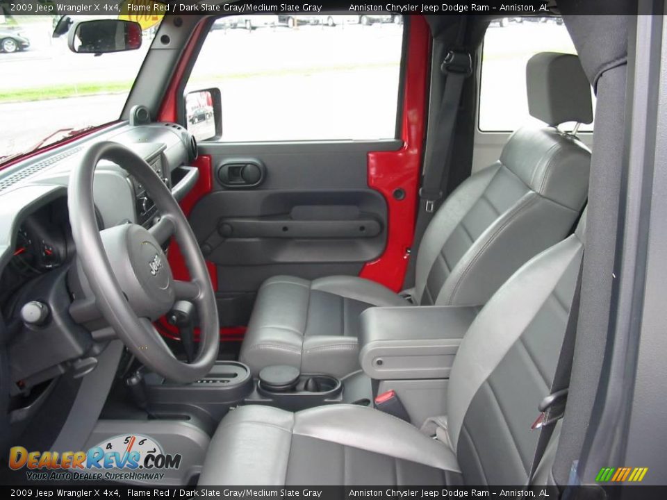 2009 Jeep Wrangler X 4x4 Flame Red / Dark Slate Gray/Medium Slate Gray Photo #11