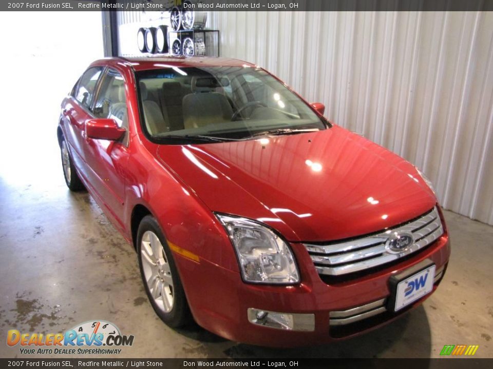 2007 Ford Fusion SEL Redfire Metallic / Light Stone Photo #1