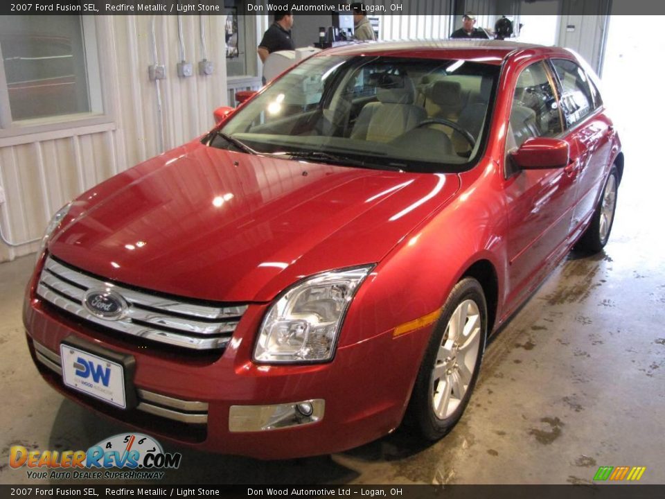 2007 Ford Fusion SEL Redfire Metallic / Light Stone Photo #2