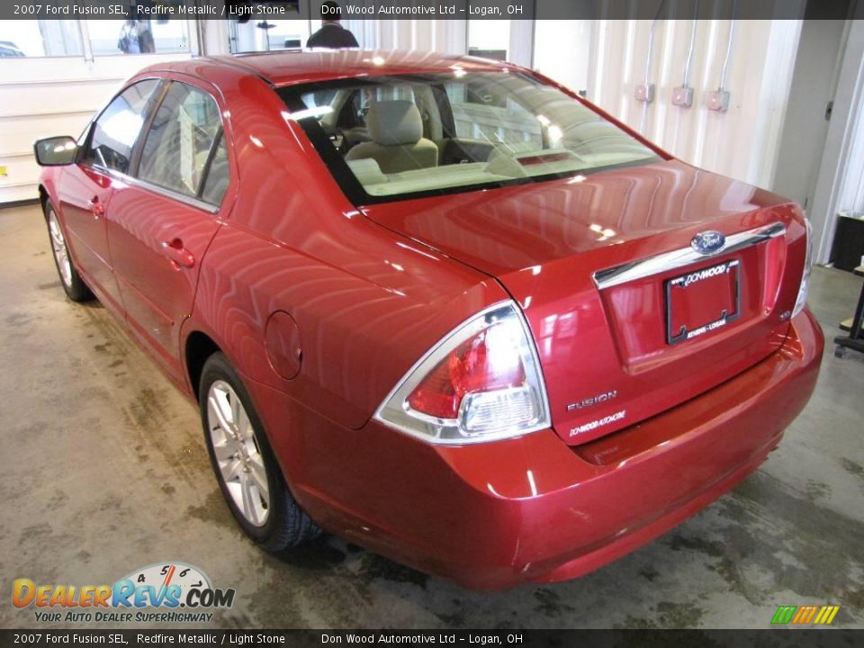 2007 Ford Fusion SEL Redfire Metallic / Light Stone Photo #3