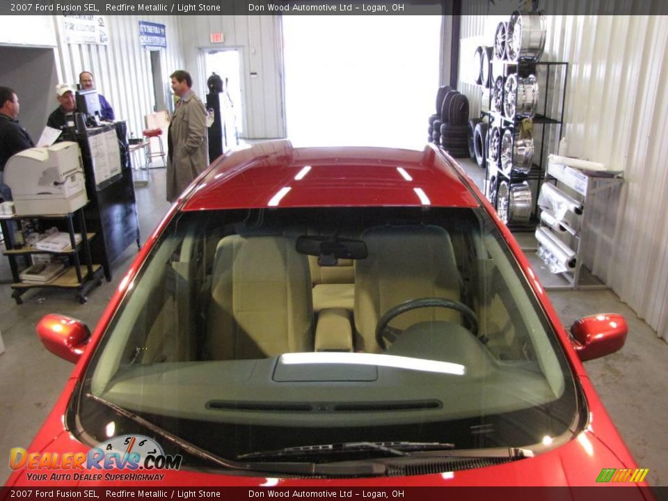 2007 Ford Fusion SEL Redfire Metallic / Light Stone Photo #5