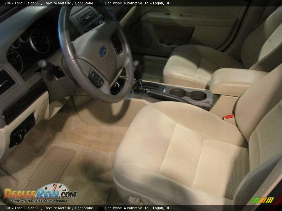 2007 Ford Fusion SEL Redfire Metallic / Light Stone Photo #8
