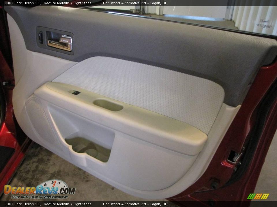 2007 Ford Fusion SEL Redfire Metallic / Light Stone Photo #13
