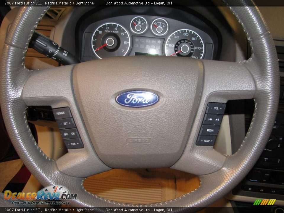 2007 Ford Fusion SEL Redfire Metallic / Light Stone Photo #14