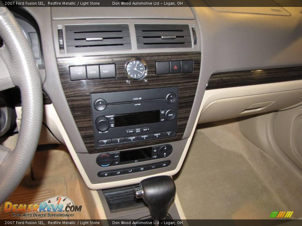 2007 Ford Fusion SEL Redfire Metallic / Light Stone Photo #15