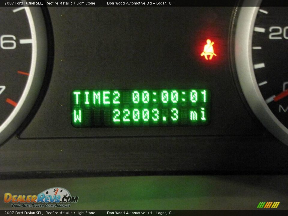 2007 Ford Fusion SEL Redfire Metallic / Light Stone Photo #16