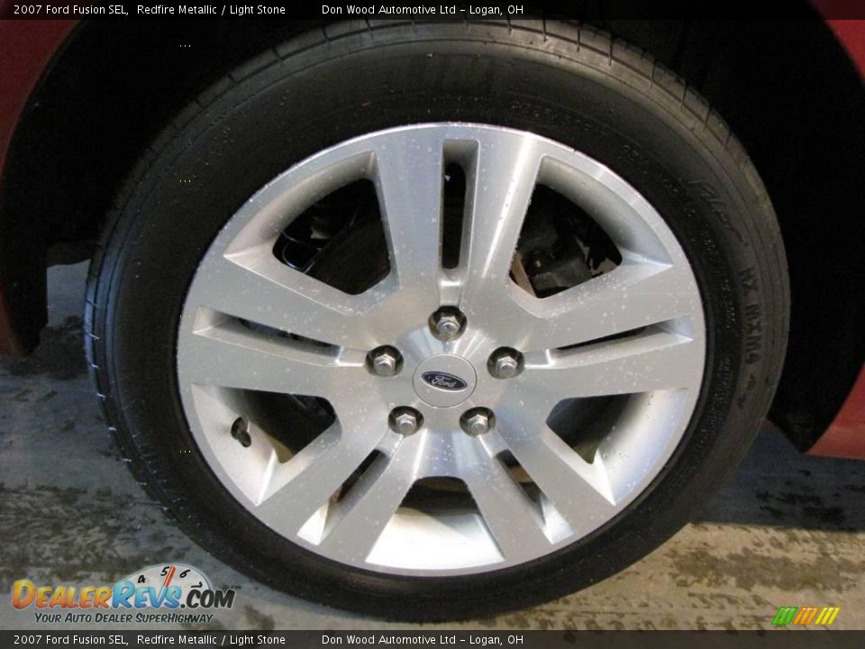 2007 Ford Fusion SEL Redfire Metallic / Light Stone Photo #20