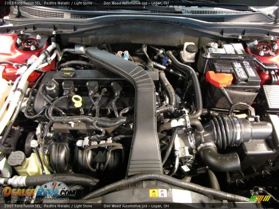2007 Ford Fusion SEL Redfire Metallic / Light Stone Photo #21